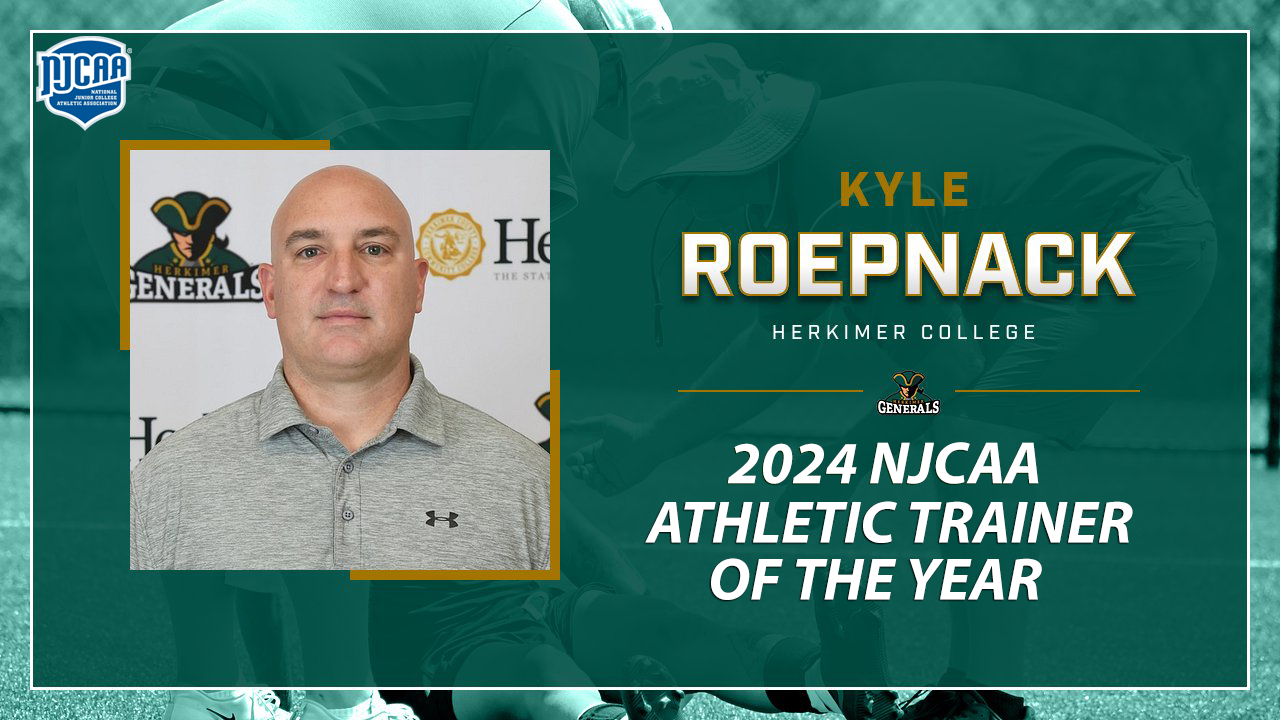Herkimer College Athletic Trainer Kyle Roepnack is the 2023-24 NJCAA Athletic Trainer of the Year