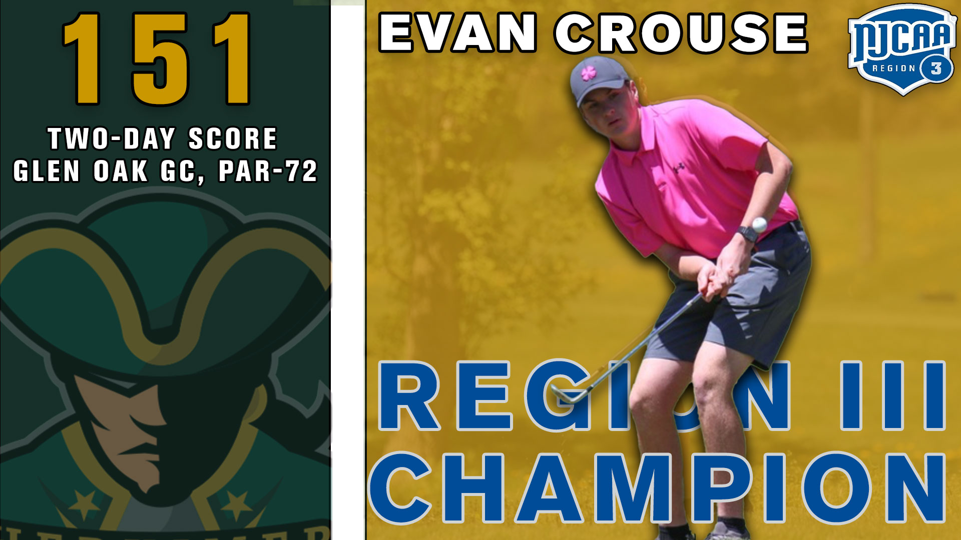 Crouse Wins First Region III Golf Title in Program History