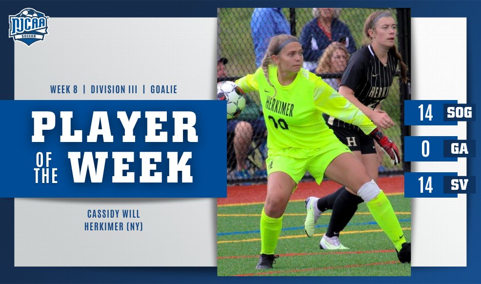 Goalkeeper Cassidy Will Named NJCAA Division III Athlete of the Week