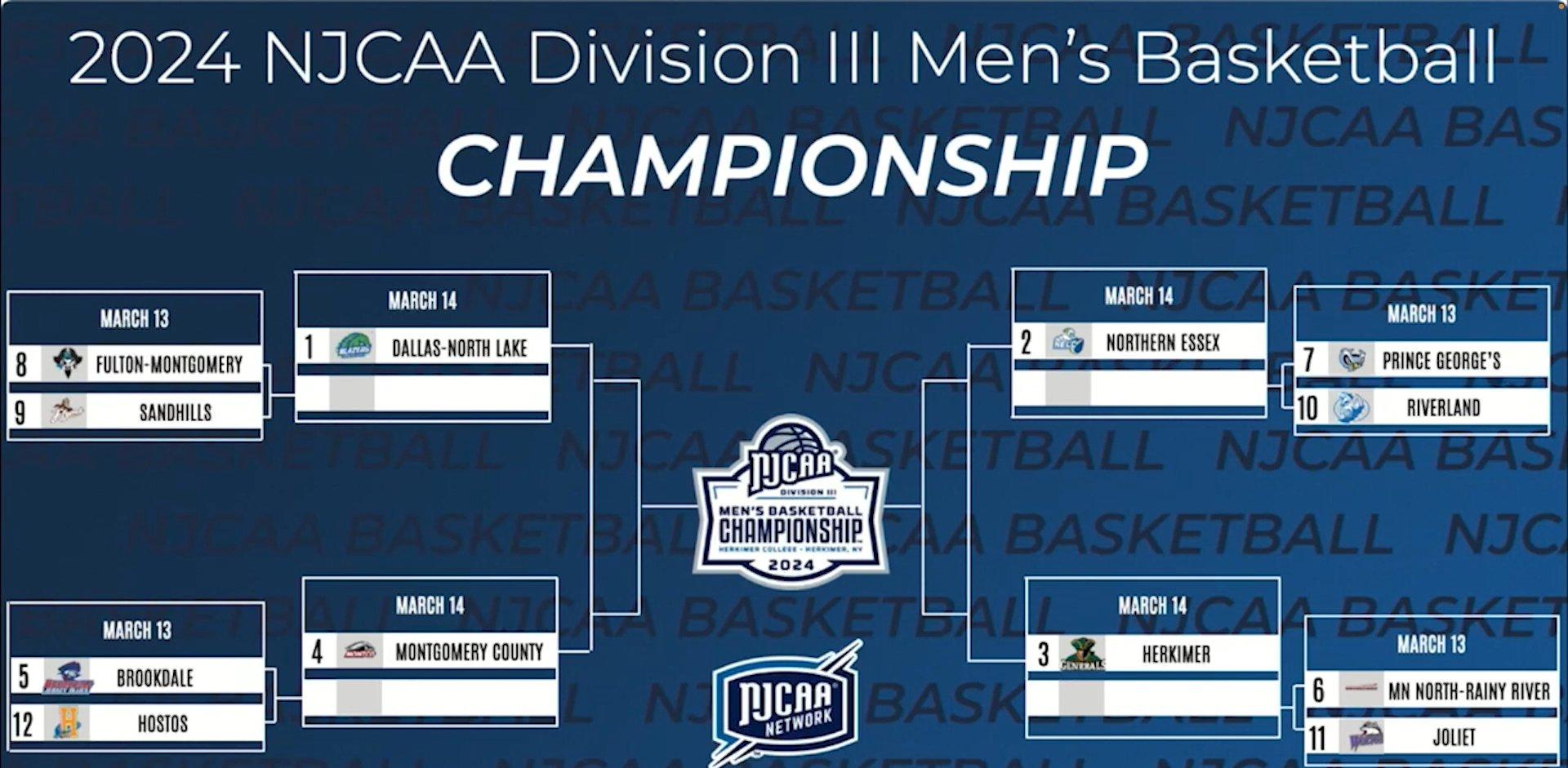 Herkimer Men's Basketball No. 3 Seed in National Tournament